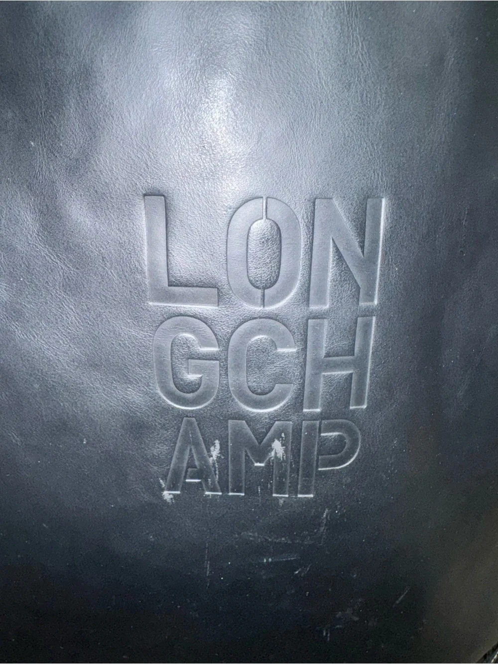 Longchamp Black Leather top handle laptop tote EUC